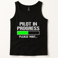Pilot In Progress Funny Flight School Student Tank Top
