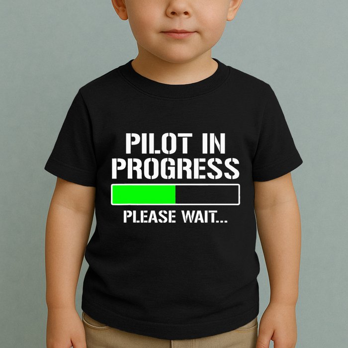 Pilot In Progress Funny Flight School Student Toddler T-Shirt