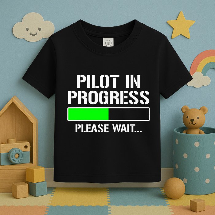 Pilot In Progress Funny Flight School Student Toddler T-Shirt
