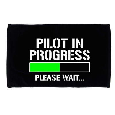 Pilot In Progress Funny Flight School Student Microfiber Hand Towel