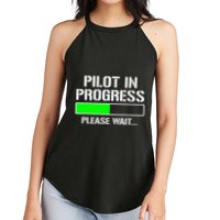 Pilot In Progress Funny Flight School Student Women's Perfect Tri Rocker Tank