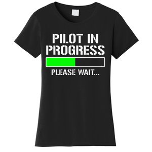 Pilot In Progress Funny Flight School Student Women's T-Shirt