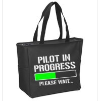 Pilot In Progress Funny Flight School Student Zip Tote Bag