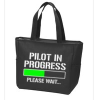 Pilot In Progress Funny Flight School Student Zip Tote Bag