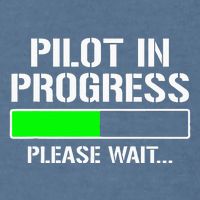 Pilot In Progress Funny Flight School Student Garment-Dyed Sweatshirt