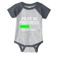 Pilot In Progress Funny Flight School Student Infant Baby Jersey Bodysuit