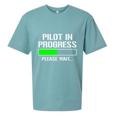 Pilot In Progress Funny Flight School Student Sueded Cloud Jersey T-Shirt
