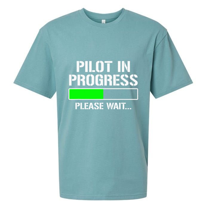 Pilot In Progress Funny Flight School Student Sueded Cloud Jersey T-Shirt