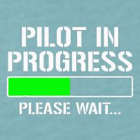 Pilot In Progress Funny Flight School Student Sueded Cloud Jersey T-Shirt
