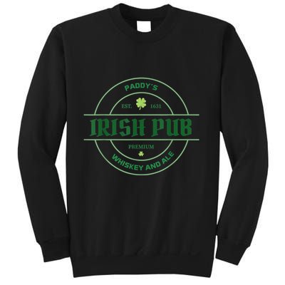 Paddy's Irish Pub Whiskey And Ale St Patrick's Day Sweatshirt