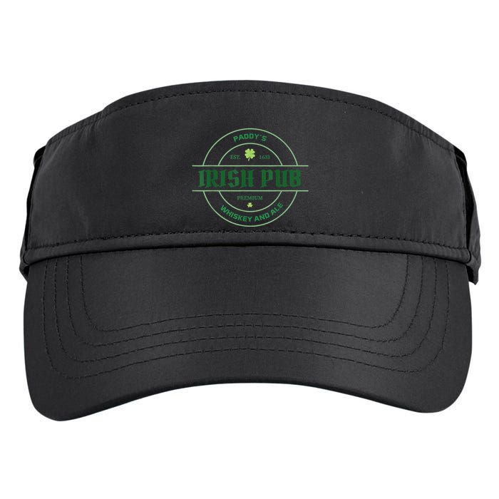 Paddy's Irish Pub Whiskey And Ale St Patrick's Day Adult Drive Performance Visor
