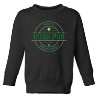 Paddy's Irish Pub Whiskey And Ale St Patrick's Day Toddler Sweatshirt