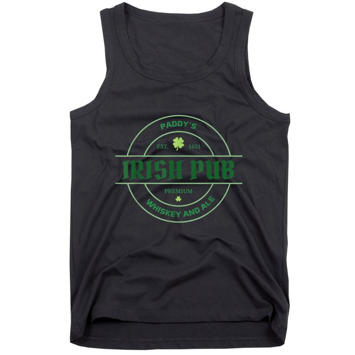 Paddy's Irish Pub Whiskey And Ale St Patrick's Day Tank Top
