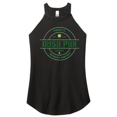 Paddy's Irish Pub Whiskey And Ale St Patrick's Day Women’s Perfect Tri Rocker Tank