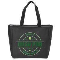 Paddy's Irish Pub Whiskey And Ale St Patrick's Day Zip Tote Bag