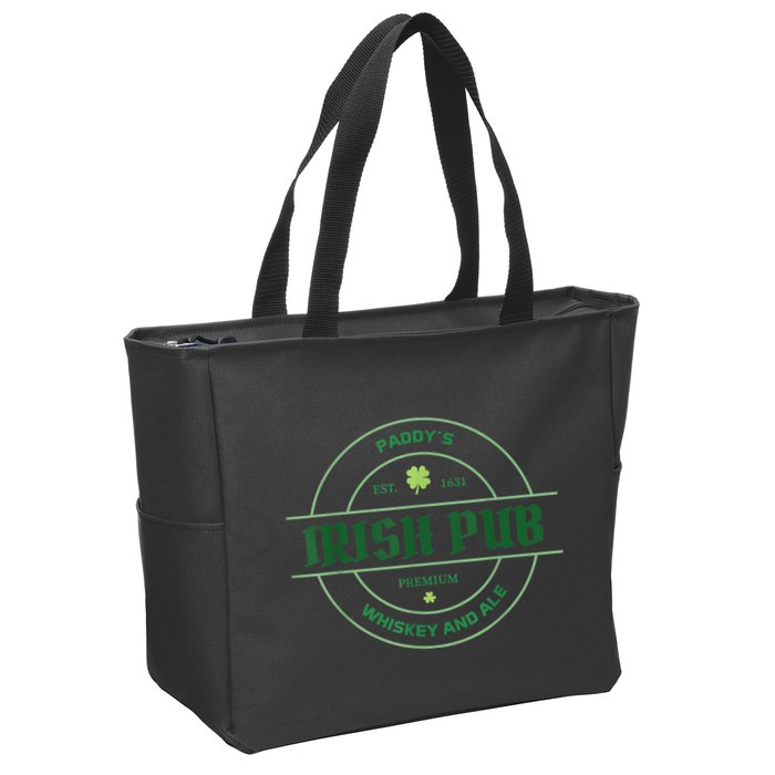 Paddy's Irish Pub Whiskey And Ale St Patrick's Day Zip Tote Bag