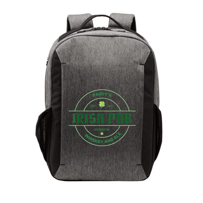 Paddy's Irish Pub Whiskey And Ale St Patrick's Day Vector Backpack