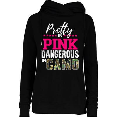 Pretty In Pinks D.Angerous In Camo Hunting Womens Funnel Neck Pullover Hood