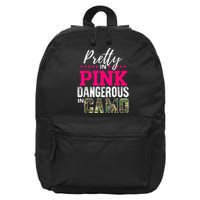 Pretty In Pinks D.Angerous In Camo Hunting 16 in Basic Backpack