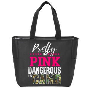 Pretty In Pinks D.Angerous In Camo Hunting Zip Tote Bag