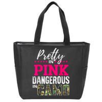 Pretty In Pinks D.Angerous In Camo Hunting Zip Tote Bag