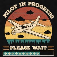 Pilot In Progress Please Wait Funny Aviation Future Pilots Ladies PosiCharge Tri-Blend Wicking Tank