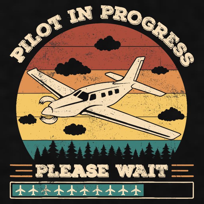 Pilot In Progress Please Wait Funny Aviation Future Pilots Ladies PosiCharge Tri-Blend Wicking Tank