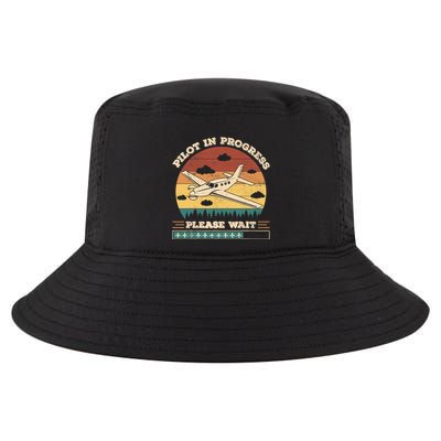 Pilot In Progress Please Wait Funny Aviation Future Pilots Cool Comfort Performance Bucket Hat