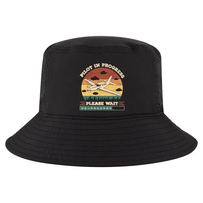 Pilot In Progress Please Wait Funny Aviation Future Pilots Cool Comfort Performance Bucket Hat