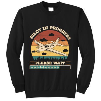 Pilot In Progress Please Wait Funny Aviation Future Pilots Sweatshirt