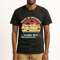 Pilot In Progress Please Wait Funny Aviation Future Pilots Tall T-Shirt