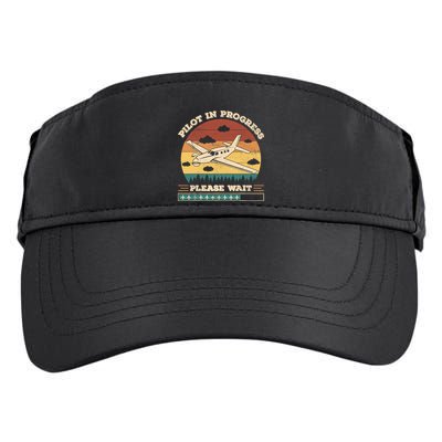 Pilot In Progress Please Wait Funny Aviation Future Pilots Adult Drive Performance Visor