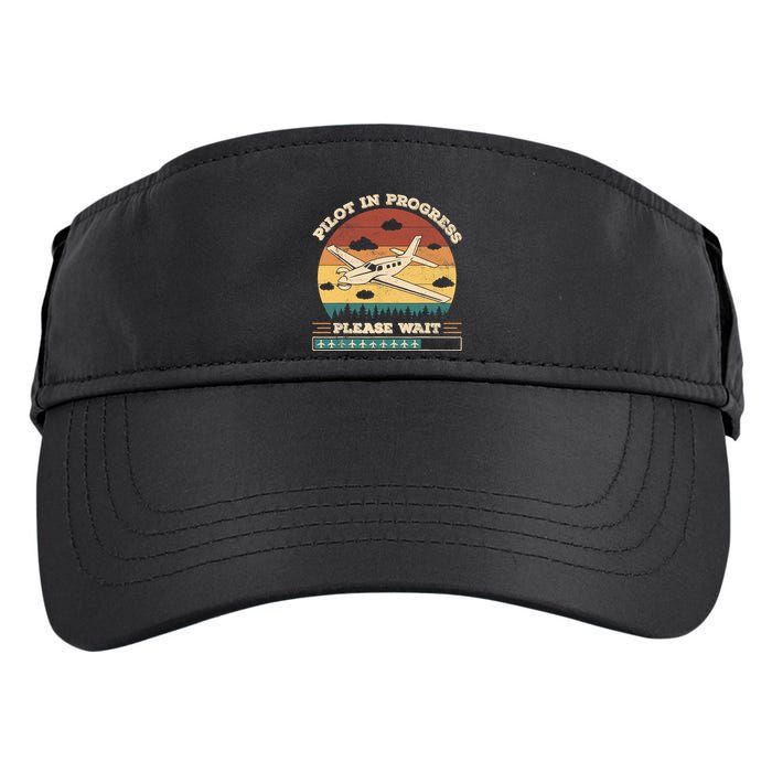 Pilot In Progress Please Wait Funny Aviation Future Pilots Adult Drive Performance Visor