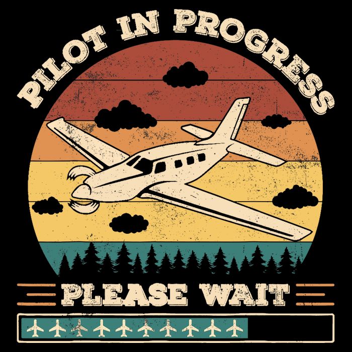Pilot In Progress Please Wait Funny Aviation Future Pilots Bucket Hat