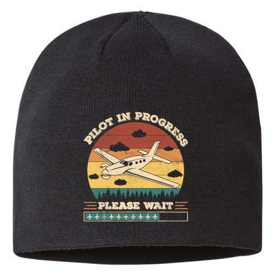 Pilot In Progress Please Wait Funny Aviation Future Pilots Sustainable Beanie