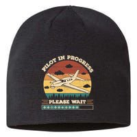 Pilot In Progress Please Wait Funny Aviation Future Pilots Sustainable Beanie
