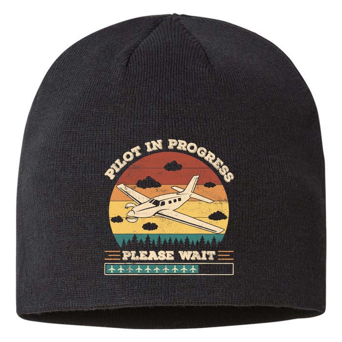 Pilot In Progress Please Wait Funny Aviation Future Pilots Sustainable Beanie