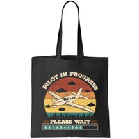 Pilot In Progress Please Wait Funny Aviation Future Pilots Bag