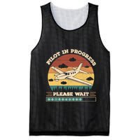 Pilot In Progress Please Wait Funny Aviation Future Pilots Mesh Reversible Basketball Jersey Tank