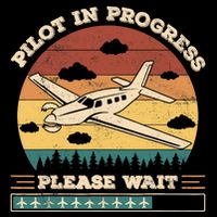 Pilot In Progress Please Wait Funny Aviation Future Pilots Youth Performance Sprint T-Shirt