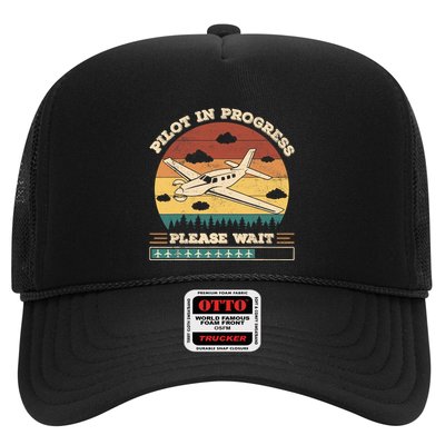 Pilot In Progress Please Wait Funny Aviation Future Pilots Trucker Hat