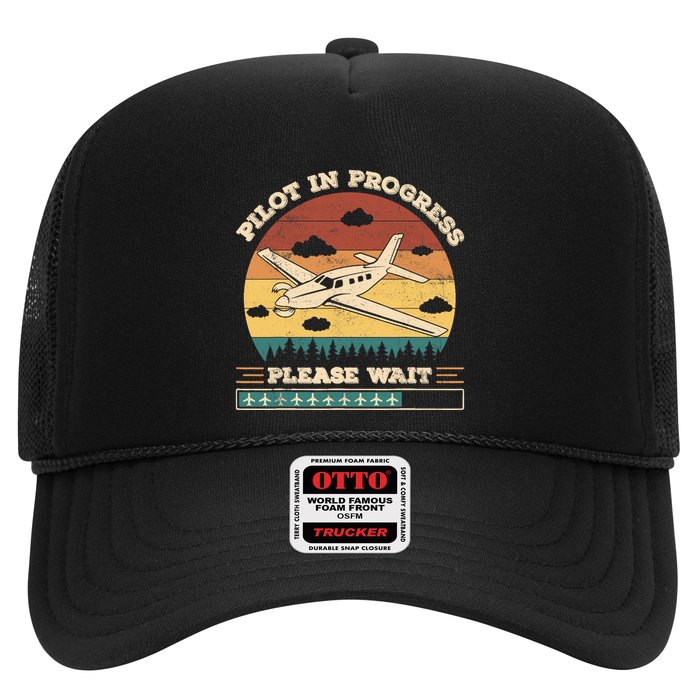 Pilot In Progress Please Wait Funny Aviation Future Pilots Trucker Hat