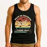 Pilot In Progress Please Wait Funny Aviation Future Pilots Tank Top