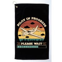 Pilot In Progress Please Wait Funny Aviation Future Pilots Golf Towel