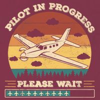 Pilot In Progress Please Wait Funny Aviation Future Pilots 16oz Travel Tumbler