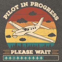 Pilot In Progress Please Wait Funny Aviation Future Pilots Cotton Canvas Backpack