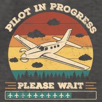 Pilot In Progress Please Wait Funny Aviation Future Pilots Vector Backpack
