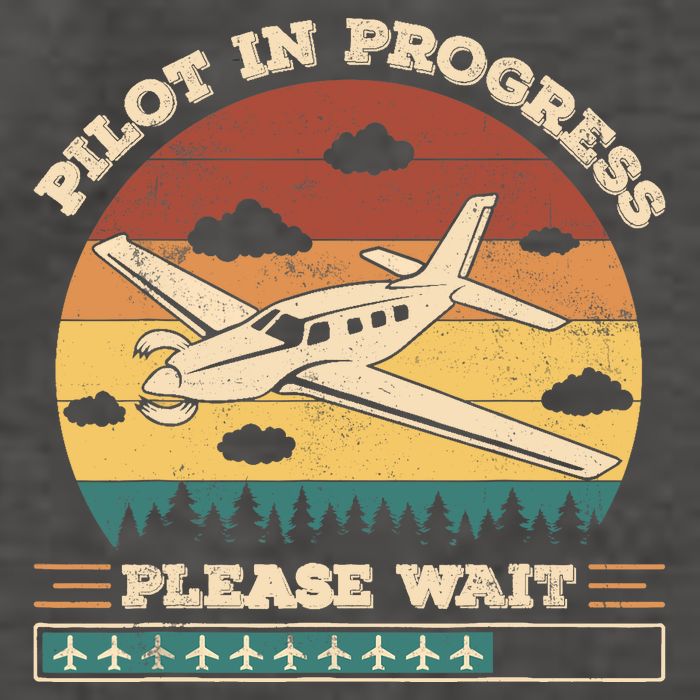 Pilot In Progress Please Wait Funny Aviation Future Pilots Vector Backpack