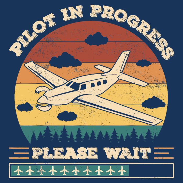 Pilot In Progress Please Wait Funny Aviation Future Pilots Infant Baby Jersey Bodysuit
