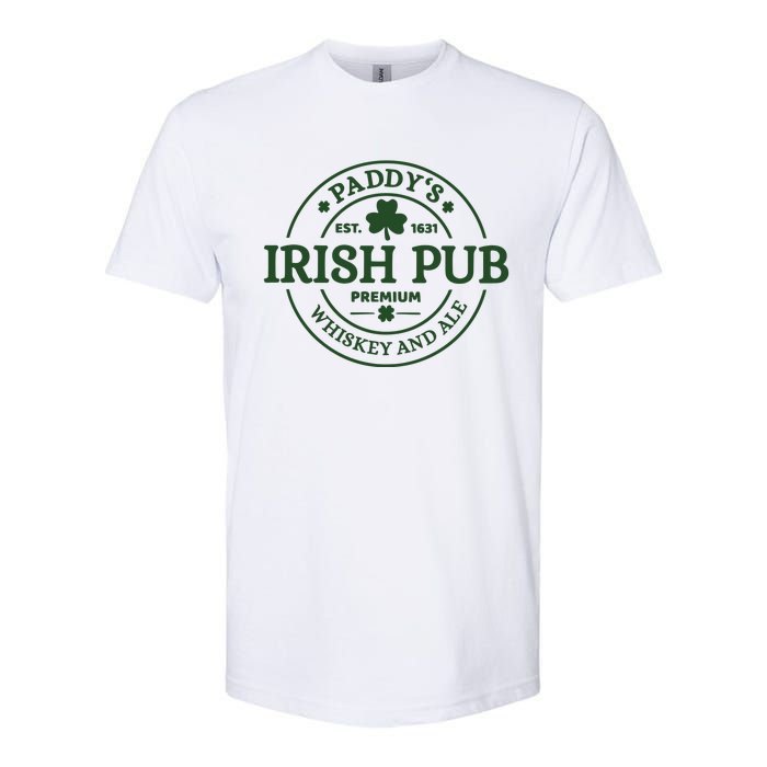 Paddy's Irish Pub Est 1631 Whiskey And Ale Irish St Patrick's Day Softstyle CVC T-Shirt